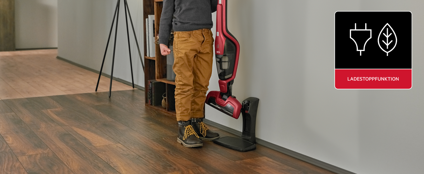 AEG Ergorapido CX7-2-45AN: Бездротовий пилосос 2-в-1, без мішка, з насадкою для шерсті тварин, 45 хв роботи, LED, червоний