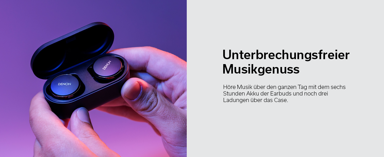 Навушники бездротові Denon PerL Pro Premium чорні з шумозаглушенням та адаптивним звуком Masimo