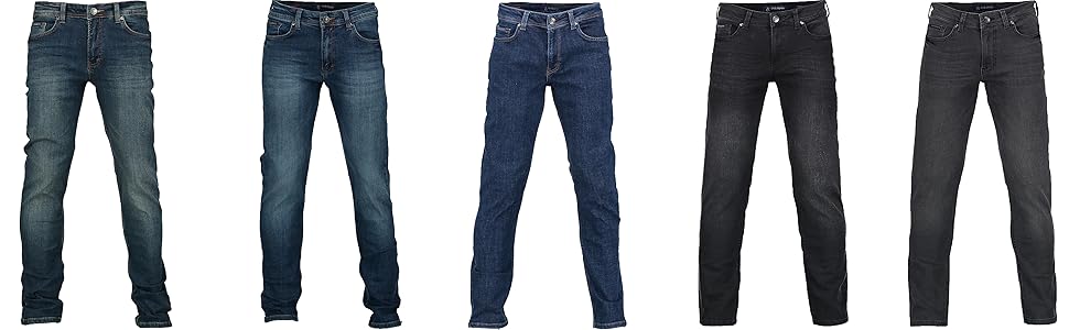 Чоловічі джинси BARBONS Regular Fit Stretch - класичні прямі джинси преміум якості, темно-синій, 36W/32L