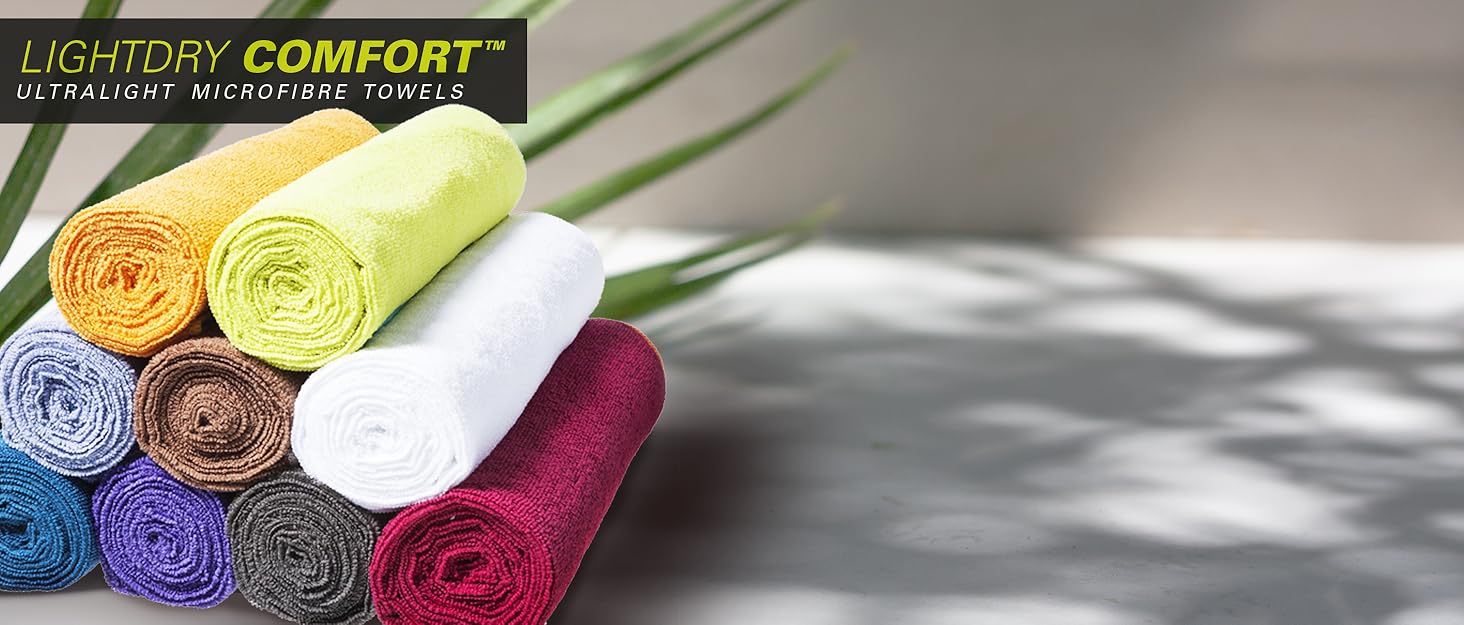 Спортивне рушник LightDry® Original з мікрофібри - туристичне, для подорожей, басейн, спортзал. Швидковисихаюче, антибактеріальне, 120x60 см, антрацит