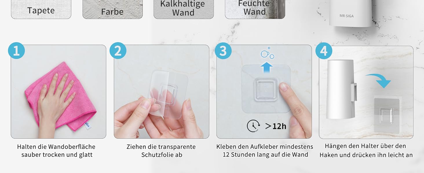 Набір щітки для унітазу та тримача MR.SlGA, настінний монтаж, компактний дизайн, білий, 2 шт.