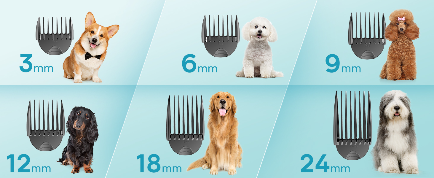 Машинка для стрижки собак та котів Oneisall 2-в-1, професійна, для довгошерстих та сплутаних порід, потужна, блакитна