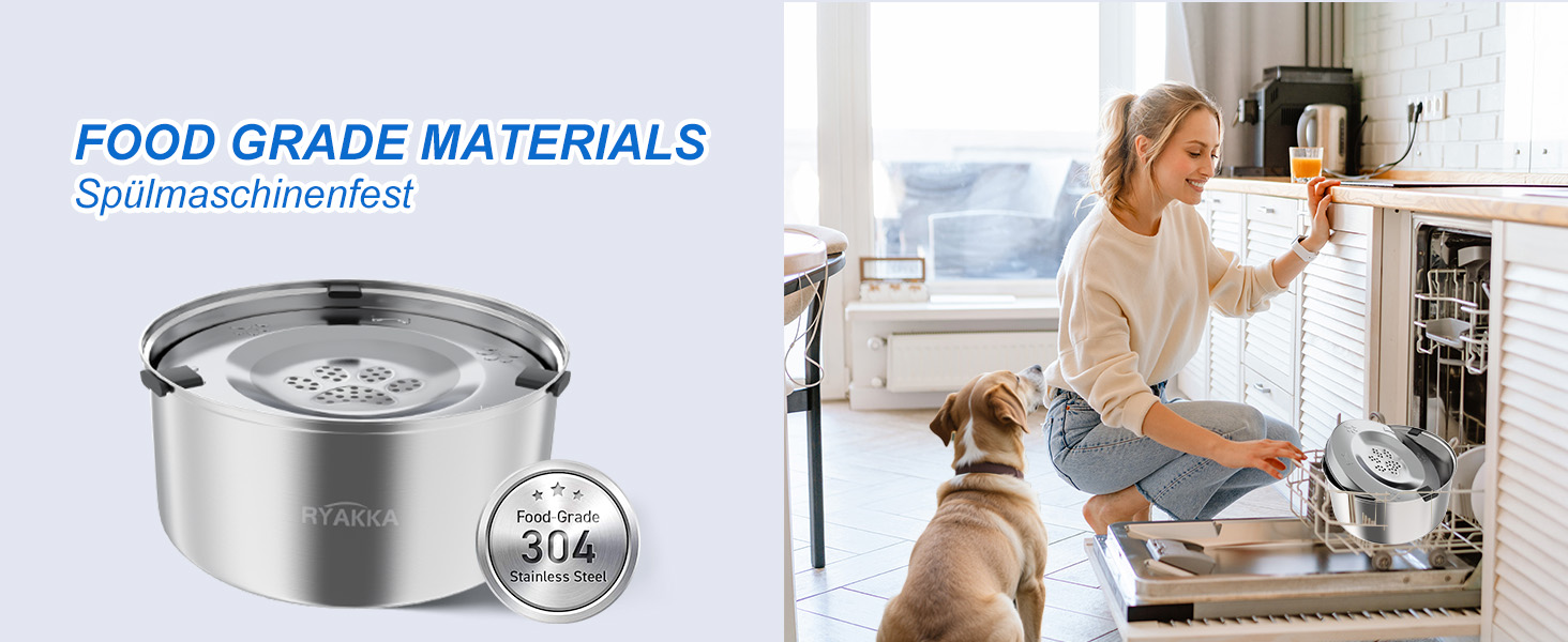 Нержавійна миска для собак Anti Schling без облизування, Slow Feeder для подорожей, 3L з килимком