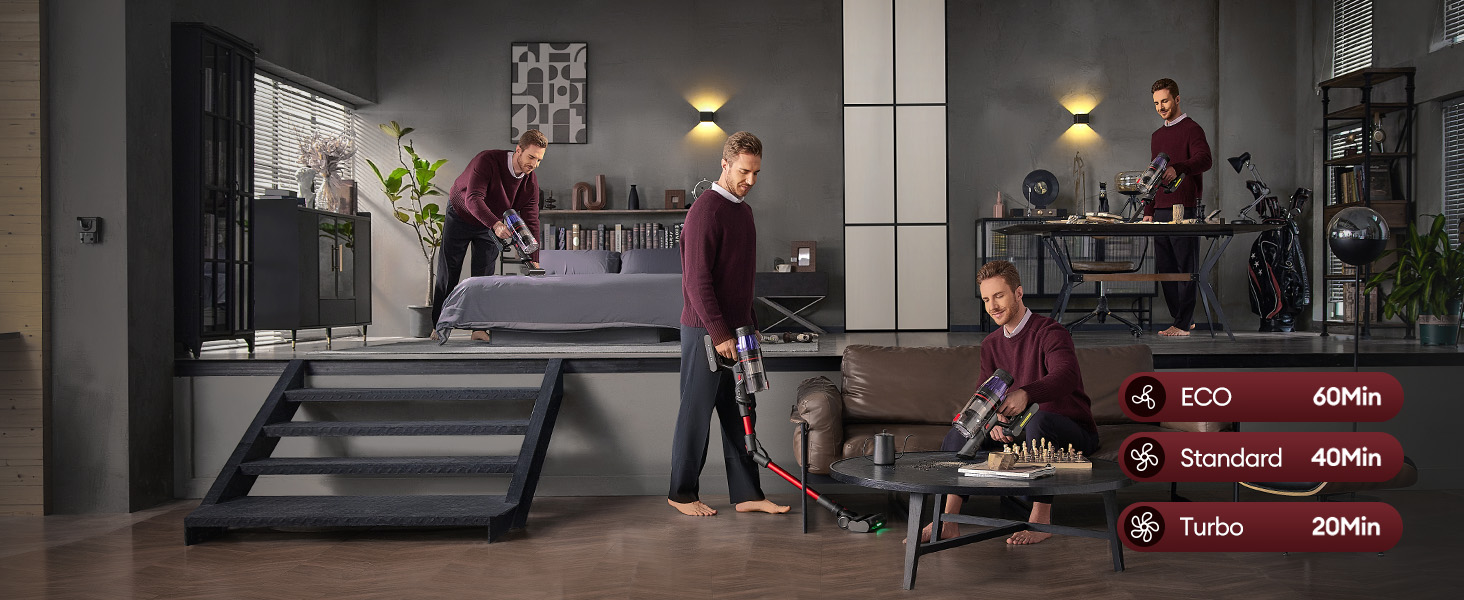 Бездротовий акумуляторний пилосос Ultenic 50KPA/550W, 60 хвилин роботи, об'єм 1,5 л, сенсорний дисплей, щітка проти ковтунів, док-станція на стіні, поворотний на 180°, для шерсті тварин/килимів/твердих підлог, зелений колір