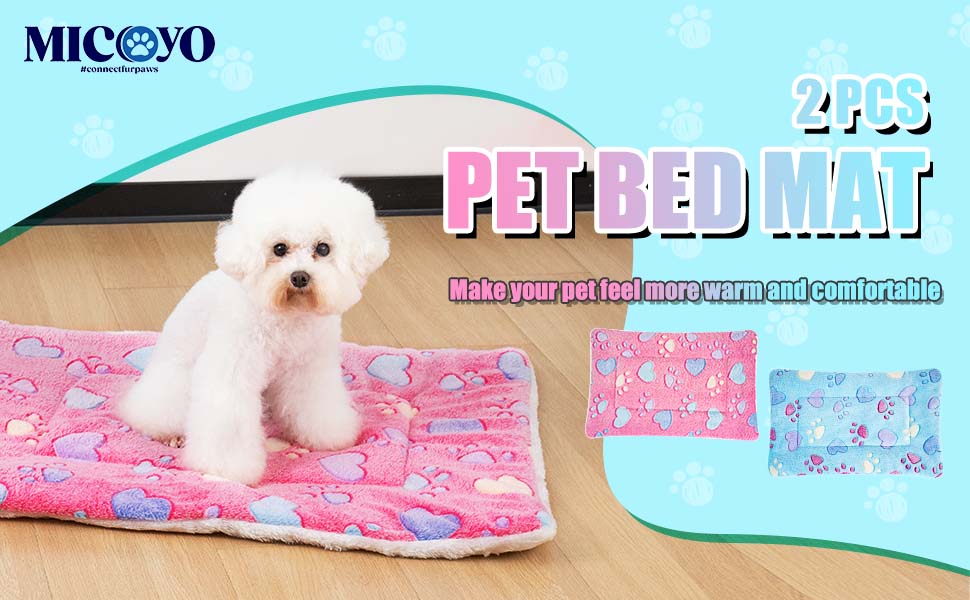 М'яке ліжко-матрац для собак та котів MICOOYO, 69x52 см, рожевий