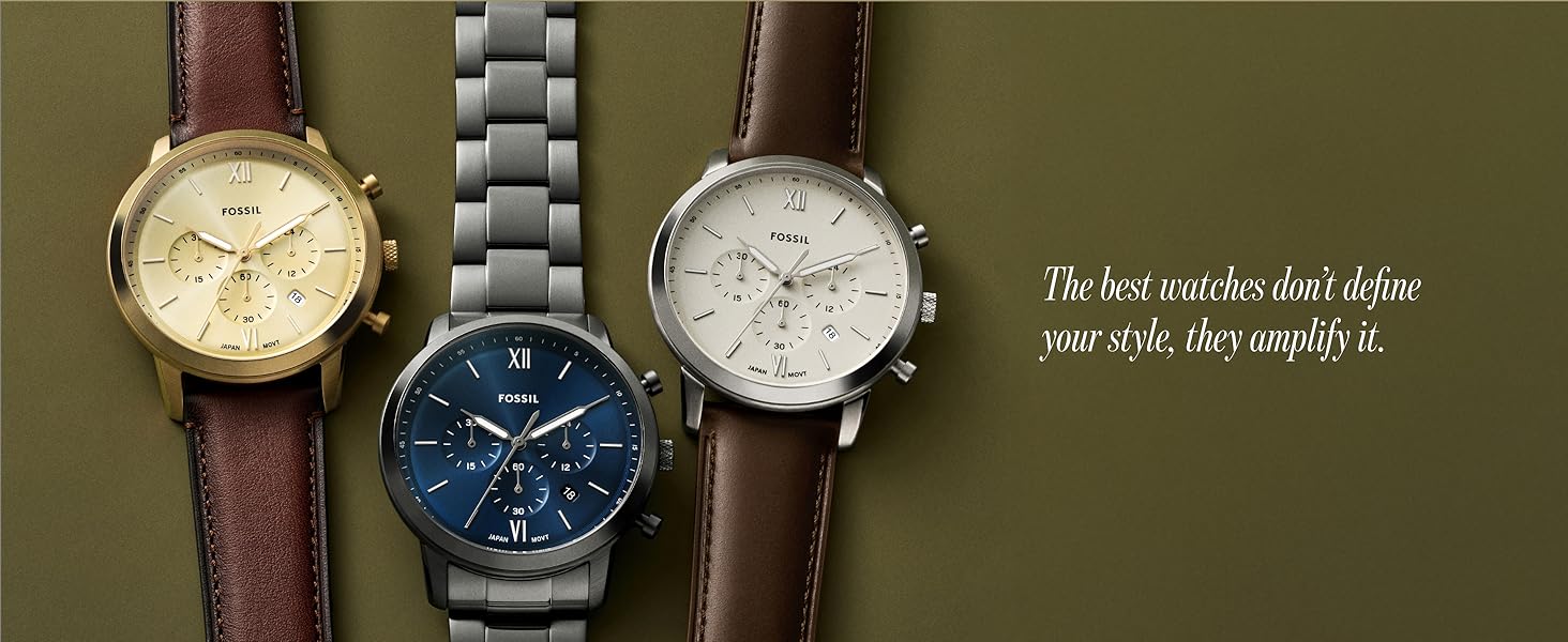 Годинник чоловічий Fossil Neutra Chronograph, сріблястий браслет, кварцовий механізм