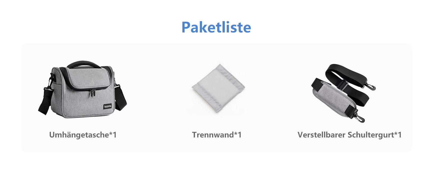 Чохол для камери Linpr: сумка кросбоді для дзеркальних/зеркально-беззеркальних фотоапаратів, водонепроникний, сумісний з Canon/Sony/Nikon (Сірий, Середній)