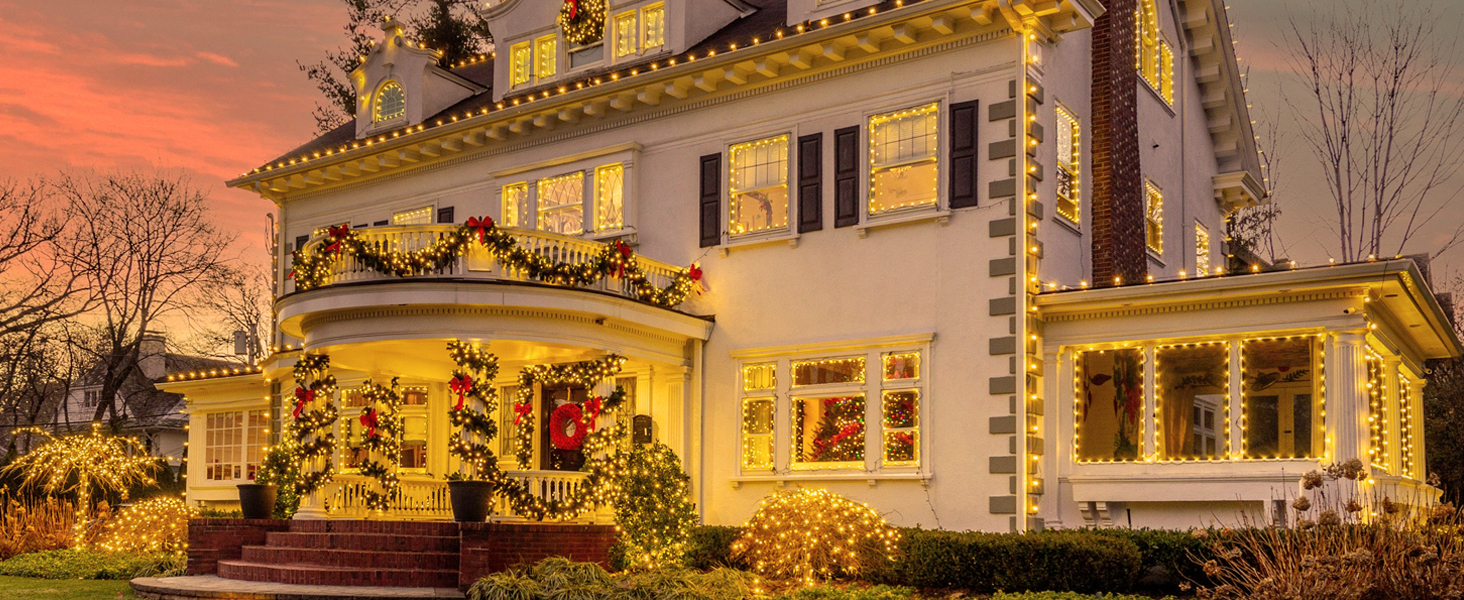 LED гірлянда на батарейках для дому та вулиці, 100 LED, з пультом, таймером, IP65, 25м, тепле світло