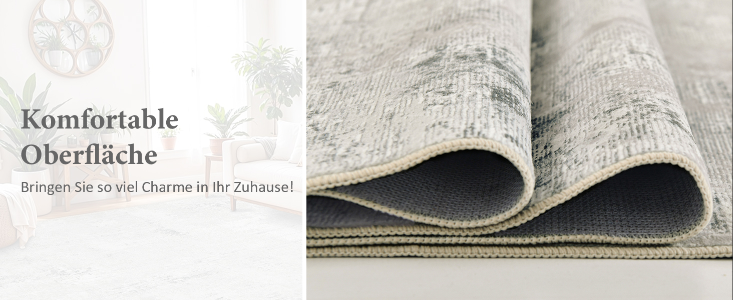 Килим для вітальні блакитний вінтажний меланжевий з ефектом вицвітання, короткий ворс, килими, прання, нековзкі килими для спальні (200x300 см, зелено-сірий)