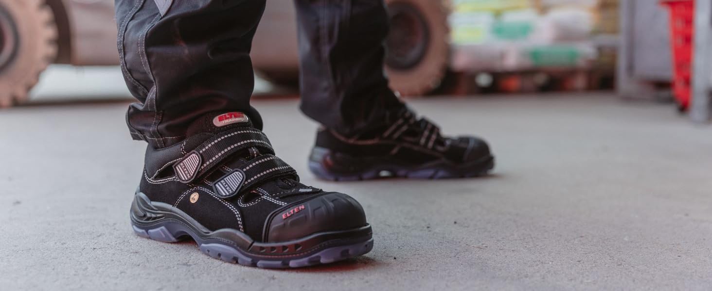 Робочі черевики ELTEN Scott XXT ESD S1PS, текстильні, чорні, для жінок та чоловіків, з пластиковою захисною капами (легші за сталеві), спортивні, 37 EU