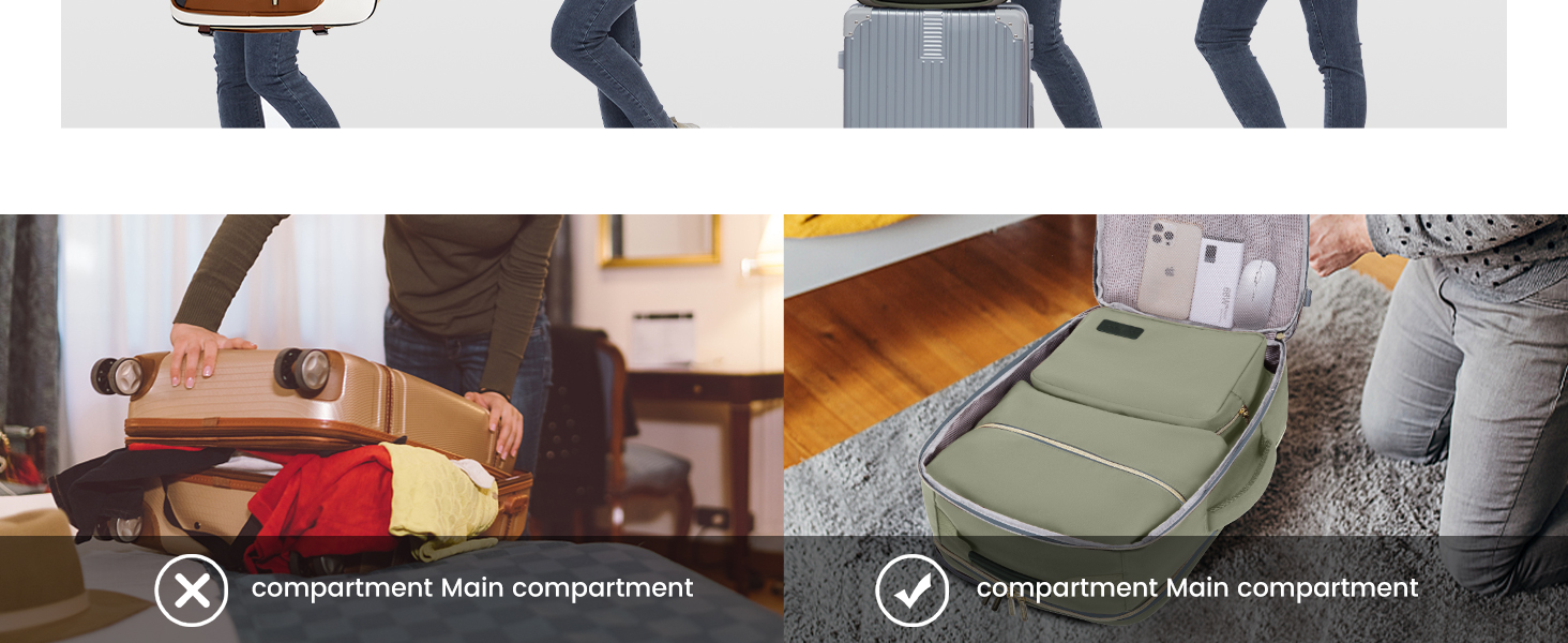 Рюкзак LOVEVOOK для ручної поклажі літака, 40L, водонепроникний, з відділенням для ноутбука 17 дюймів, для подорожей, школи, роботи, кемпінгу (зелений + бежевий + чорна шкіра)