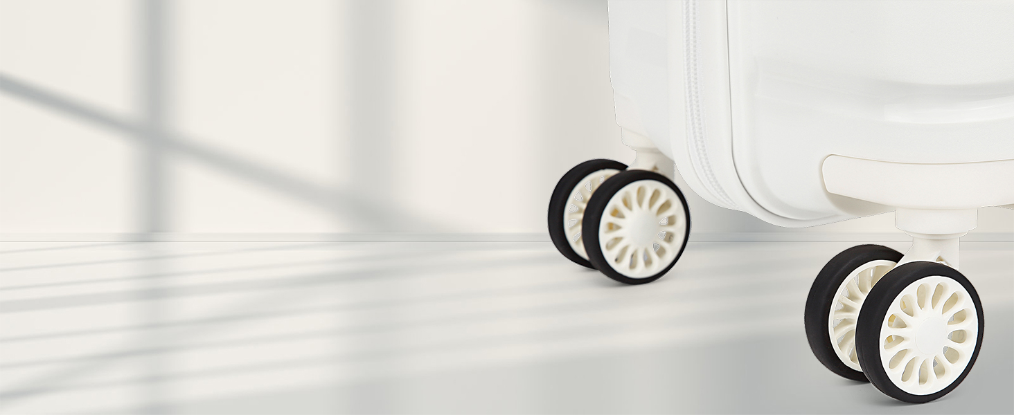 Чемодан-валіза KONO 55 см: легкий, з TSA замком та 4 колесами (чорний)