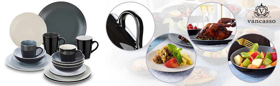 Набір посуду Vancasso BACCHE 16-piece для 4 осіб, кераміка, вінтажний стиль