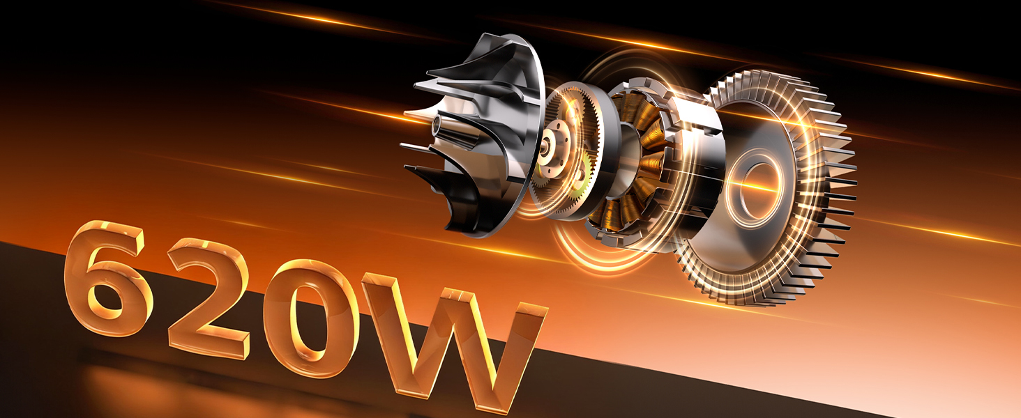 Бездротовий акумуляторний пилосос для видалення шерсті тварин, 1.8 л з дисплеєм, 55000 Па/620 Вт/75 хв, самостійна підставка, антизаплутувальна щітка, для килимів/твердих підлог/автомобіля