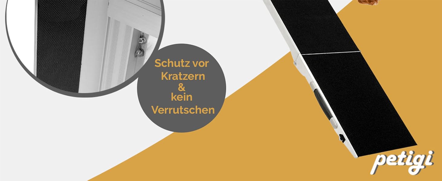 Рампа для собак Petigi - сходинка в багажник авто, складна, алюміній, до 150 кг, довжина 155 см