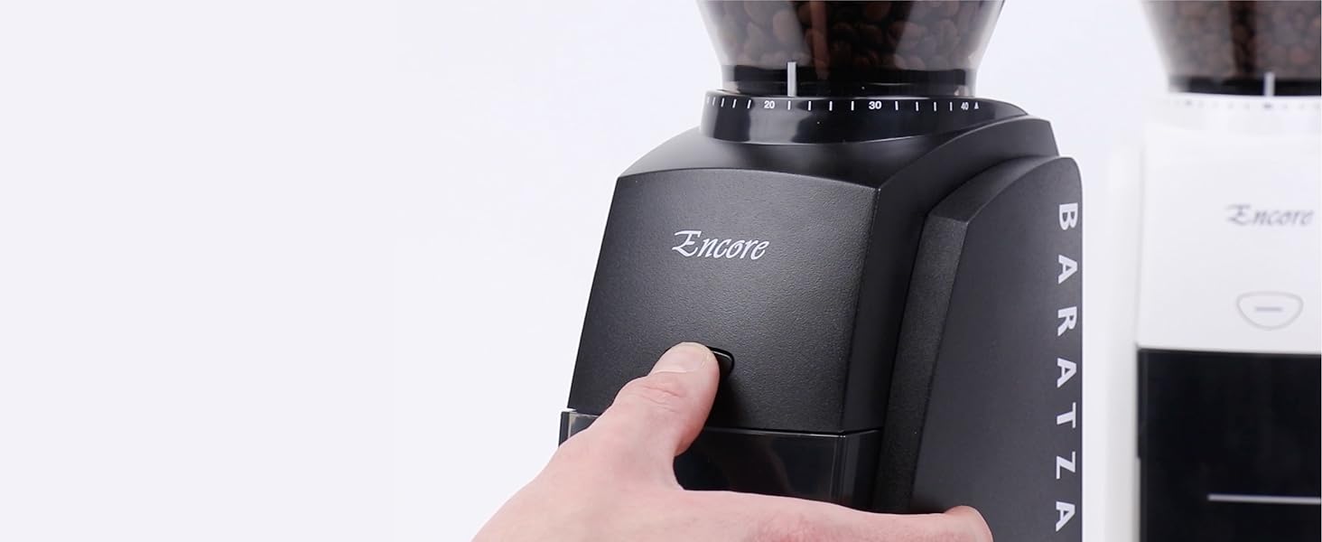 Кавомолка Baratza Encore 230V - електрична кавомолка з конічним жорном, 40 ступенів помолу, аксесуари для бариста, біла