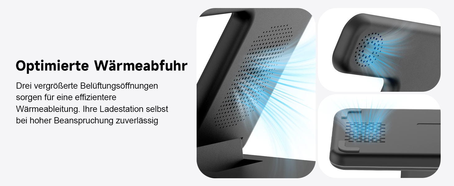 Бездротова зарядка 3-в-1 для Apple iPhone, Apple Watch та AirPods (чорний)