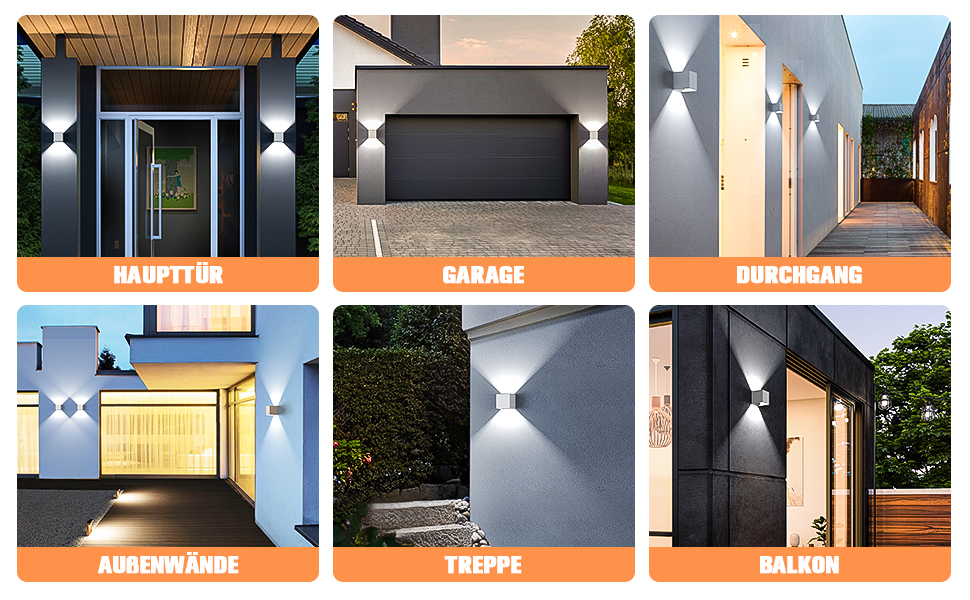 Настінне освітлення YrgePowk 2 шт. з LED лампою G9, зовнішнє та внутрішнє, IP65, регульований кут освітлення, чорний, 4 шт. (білий 6000K)