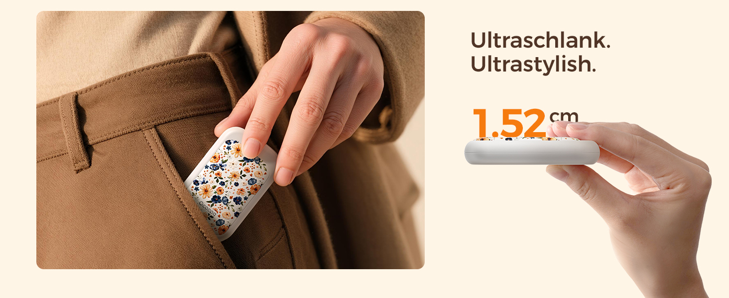 Електричні грілки для рук OCOOPA AI з магнітом, 5000mAh, 2 шт., ультратонкі, для жінок, подарунок, зима