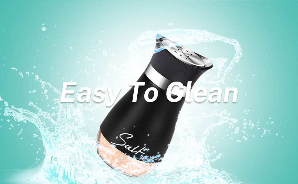 Набір соляної та перечної солілки з нержавіючої сталі з скляною пляшечкою, диспенсер для спецій, аксесуари для кухні, дому, ресторану, обіднього столу (Чорний)