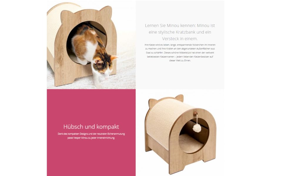 VESPER 52101 котячий будиночок Minou, меблі для котів