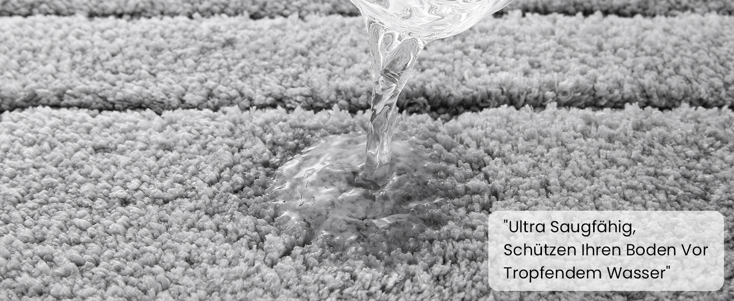 Килимок для ванної кімнати Homaxy з мікрофібри, неслизький, 40x60 см, сірий