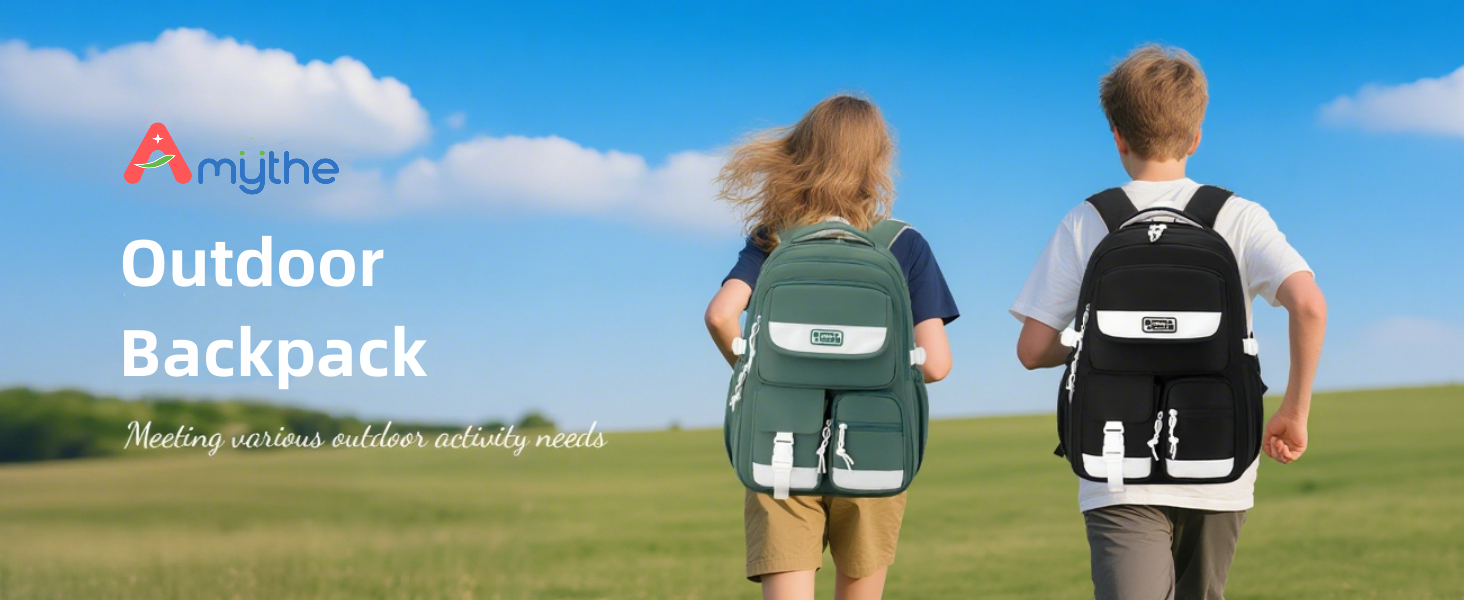 Рюкзак для підлітка, шкільний рюкзак для дівчинки з багатьма відділеннями, рюкзак для учнів 3-5 класів, середньої та старшої школи, нейлоновий рюкзак для подорожей та відпочинку, блакитний