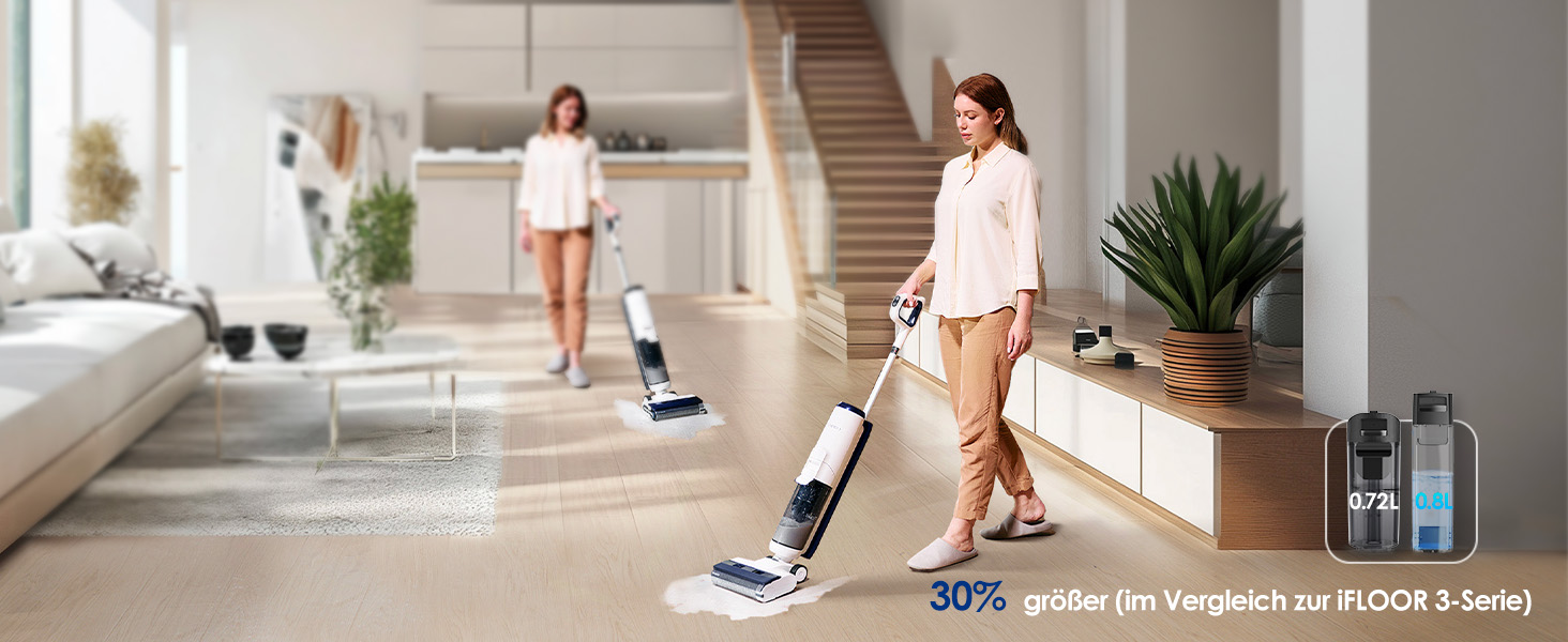 Вологий пилосос Tineco iFLOOR 5 Breeze Complete з функцією самоочищення, для сухого та вологого прибирання