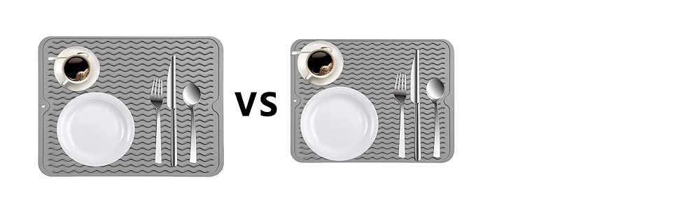 Силиконова килимок для сушіння посуду - килимок для посуду, BPA-free, стійкий до високих температур, неслизький, сірий, 92 x 52 см