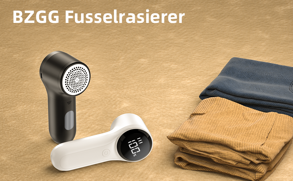 Машинка для видалення катишків Fusselrasierer: портативний, з LED-дисплеєм, 3 швидкості, для різних тканин, чорний