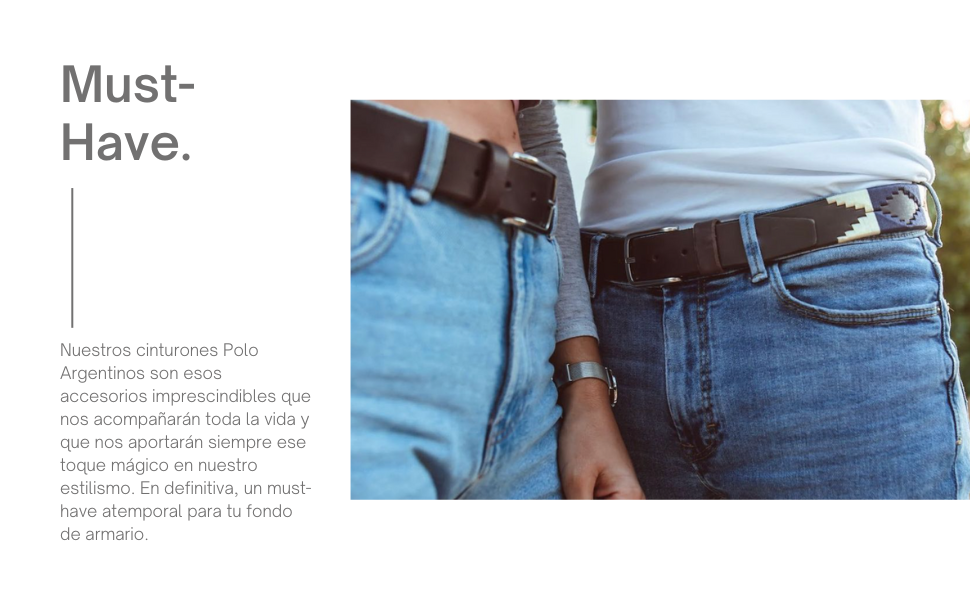 Аргентинський шкіряний ремінь з шнуром та шкіряним браслетом. Вишитий шкіряний ремінь для чоловіків та жінок. Аргентинські ремені Polo, блакитні, 110