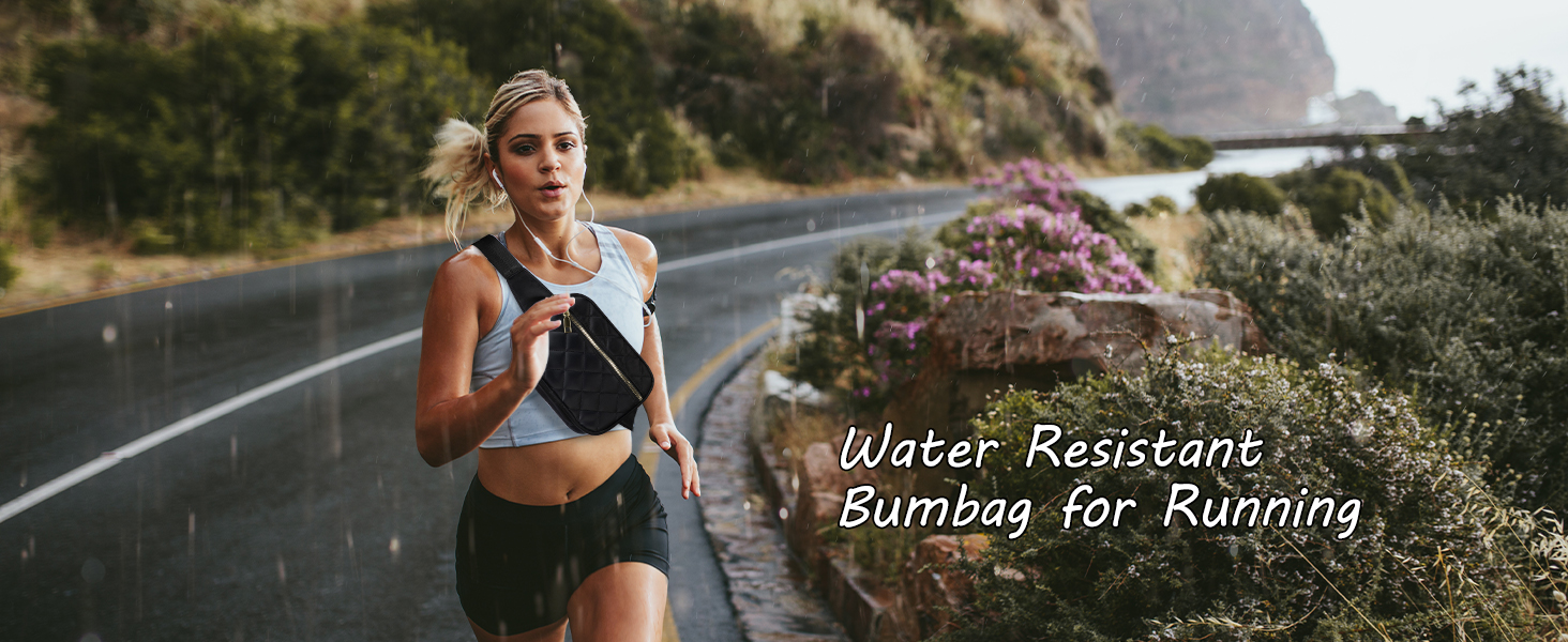 Жіноча бананка Jueachy, сумка через плече, поясна сумка, водонепроникна, чорна, ромбовий візерунок, 4 кишені на блискавці, для активного відпочинку, подорожей, фестивалів