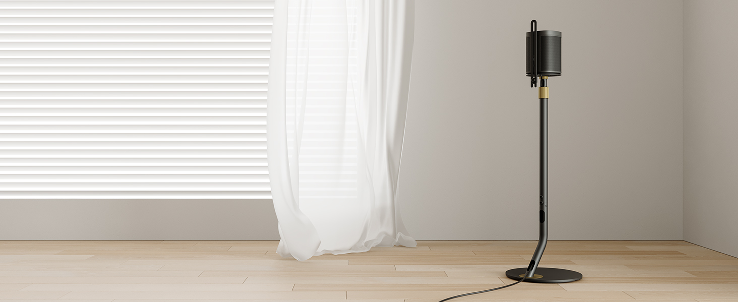 Підставка для колонок FITUEYES Design, регульована висота, металева, чорна (2 шт.)