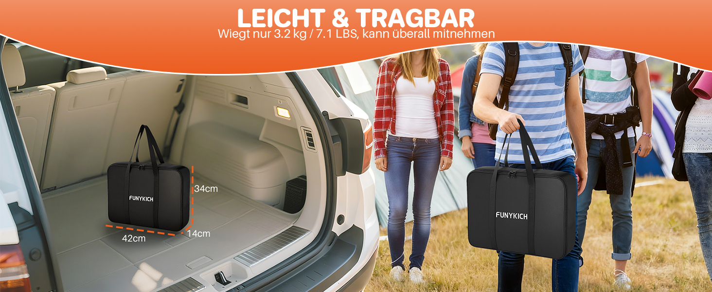 FUNYKICH Стіл для кемпінгу складний 82 x 40 см, регульована висота (44/70 см), легка збірка, портативний, з сітчастою кишенею, алюмінієва поверхня, для барбекю, кемпінгу, вечірок, саду (89 x 40 x 51/63/67/71 см)