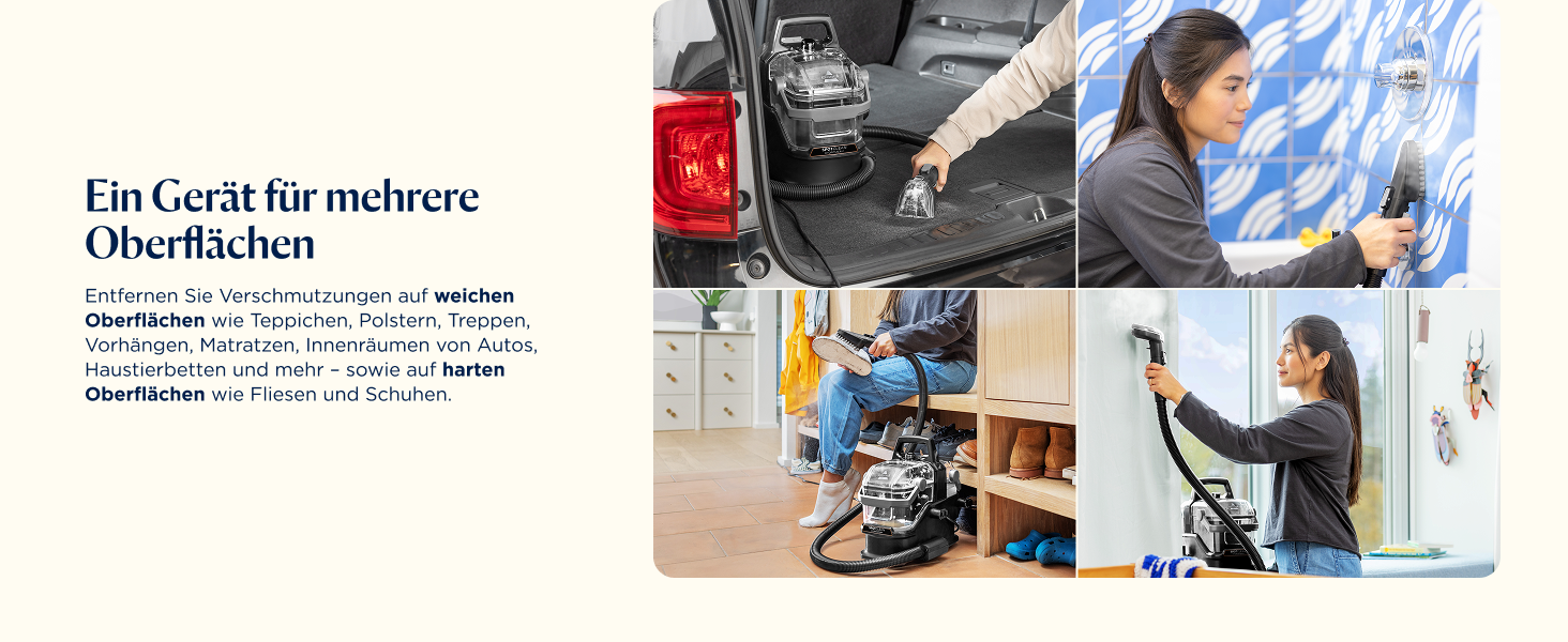 БІССЕЛ SpotClean HydroSteam: пароочисник для килимів та м'яких меблів, потужний 1000W, 3689N (новинка)