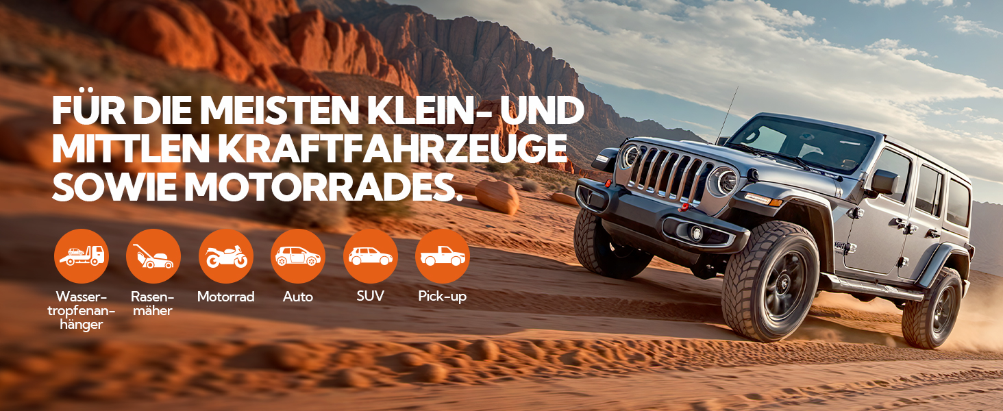 Powerbank Starthilfe JC8-12000mAh: Powerbank для авто з компресором, 12000mAh, LED-лампа, USB-C, ресeт-комплект