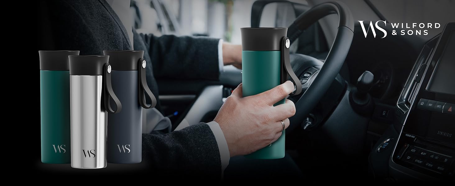 Термокружка для кави To-Go з нержавіючої сталі, 360 мл | Зберігає тепло 4 години, холод - 8 | Без BPA, витоку, вакуумна ізоляція | Ідеально для кави, чаю, подорожей