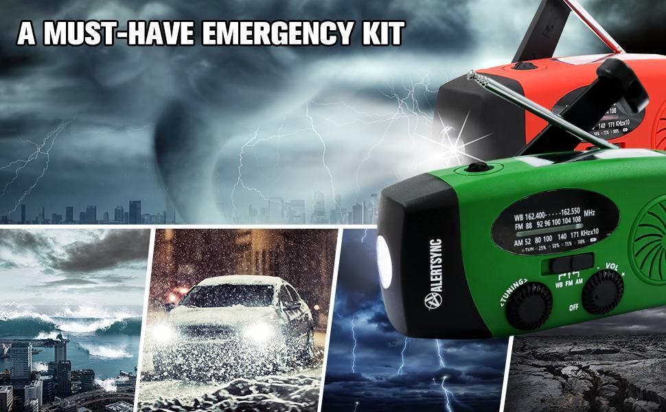 Сонячна радіостанція iRonsnow з ручним заводом, LED-ліхтарем, USB-зарядкою 2000mAh (зелена) - для походу, кемпінгу, надзвичайних ситуацій