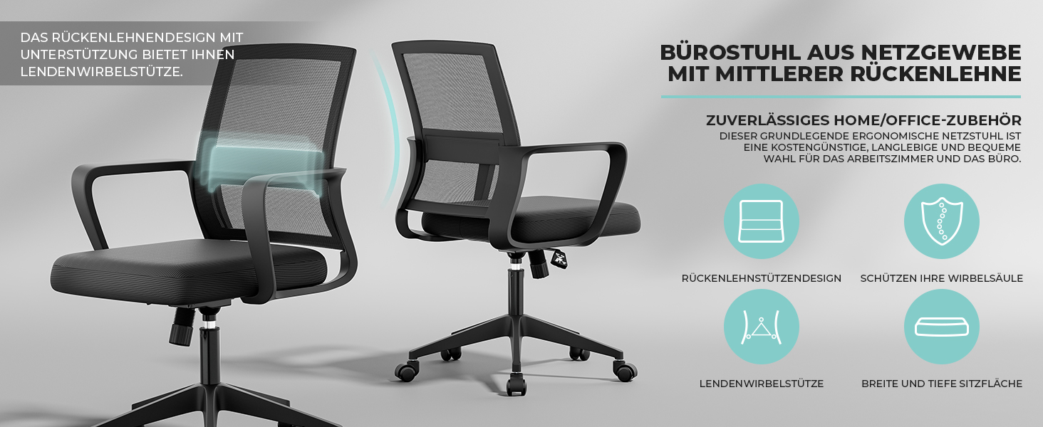 Офісне крісло Sukida, ергономічне, з підлокітниками, чорне