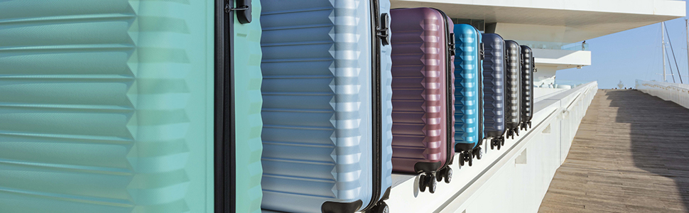 Набір валіз NEWTECK 4 шт. (75см, 63см, 53см, культури) ABS, жорсткий, з 4 колесами, сірий