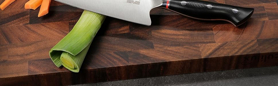 Дерев'яний обрізний стіл Stirnholz з акціїї, 40 x 30 x 3 см, з жолобом для соку, двосторонній, для нарізання та подачі