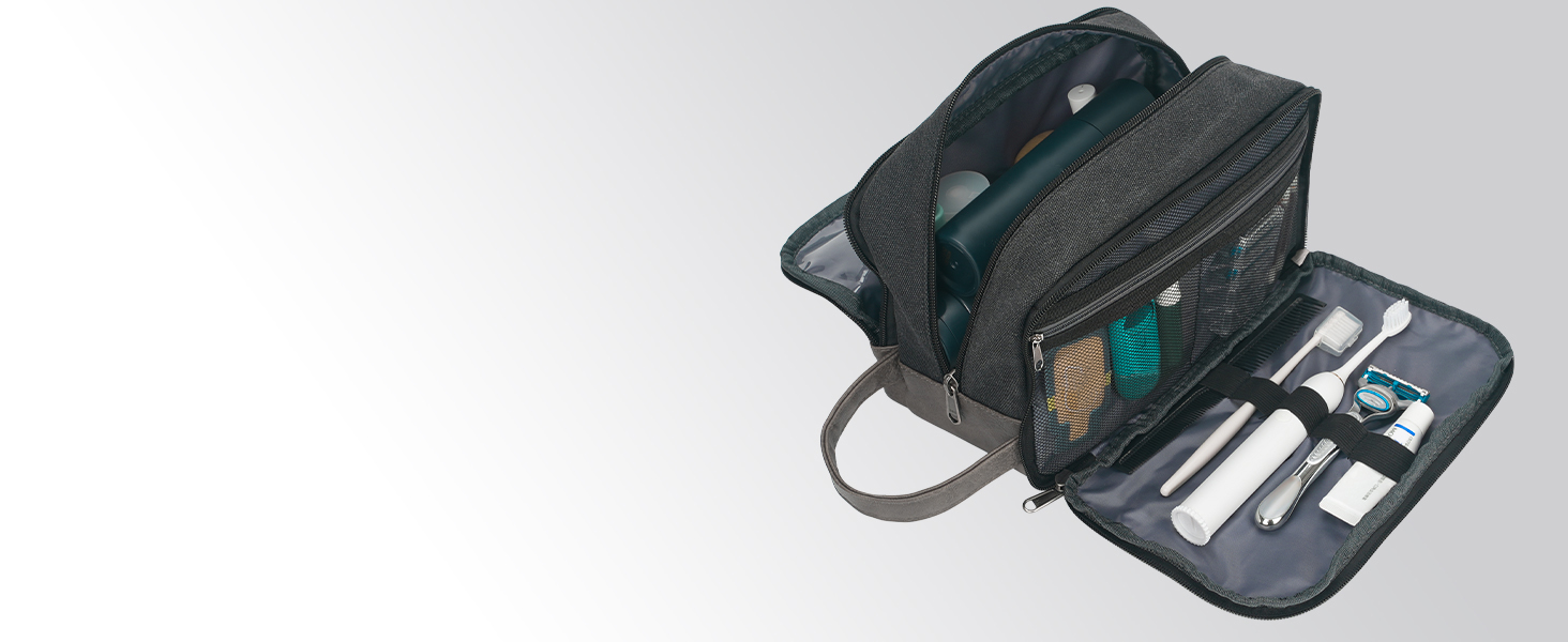 Чоловіча дорожня косметичка WANDF з канвасу, водонепроникна, зелена