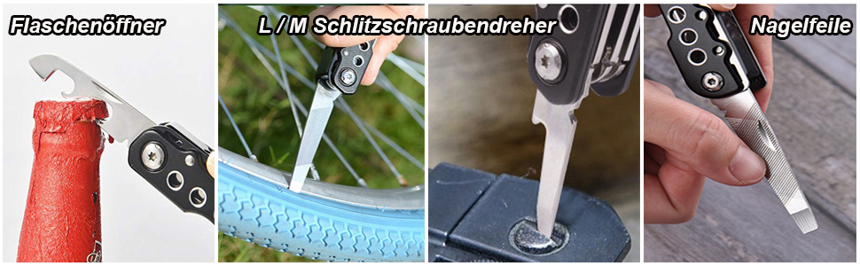 Мультитул з нержавіючої сталі 24-в-1, багатофункціональний інструмент для кемпінгу та ремонту, чорний