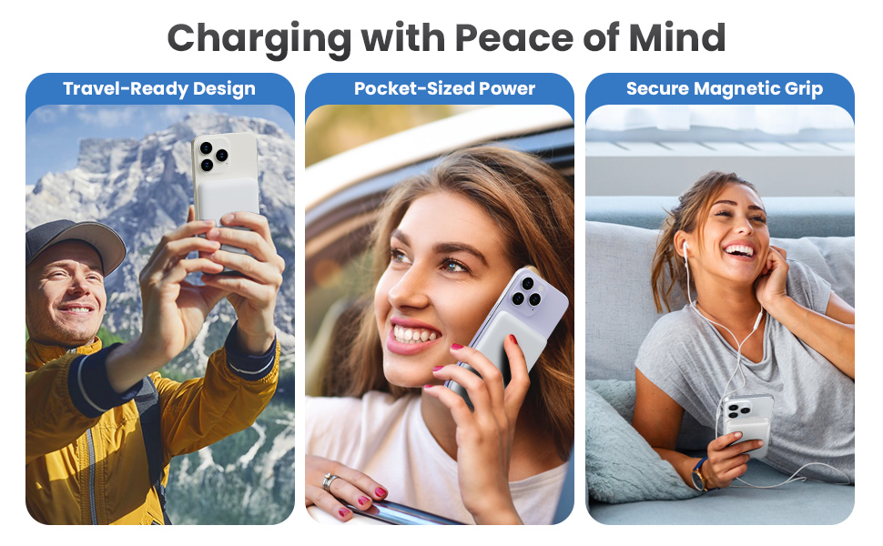 Power Bank HETP 10800mAh з бездротовою зарядкою MagSafe (рожевий)