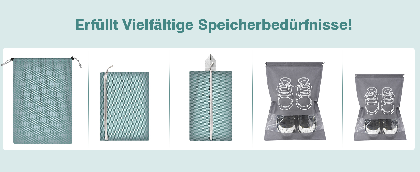 Органайзер для валізи, 9 шт. Комплект компресійних пакувальних кубів з чохлом для взуття, водонепроникні та дихаючі, сірі