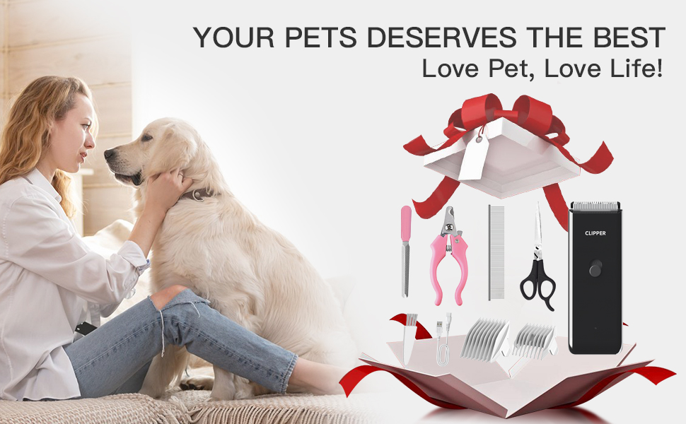 Професійний набір для грумінгу котів та собак Favrison: тиха машинка для стрижки, бездротовий триммер, зелений