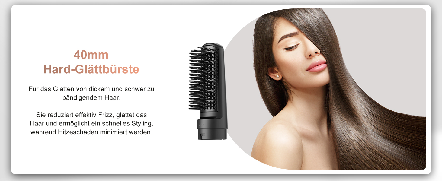 7MAGIC Airstyler 6-в-1: фен-щітка, плойка, завивка, іонізація, для волосся, подорожей, сріблястий