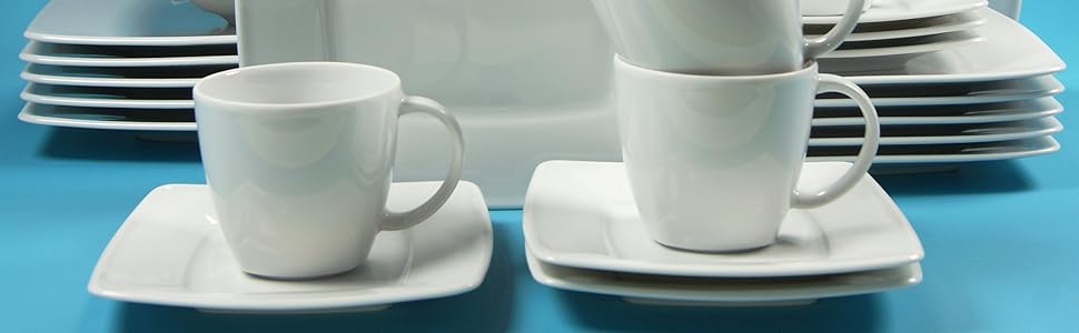 Набір посуду CreaTable Victoria білий, 30 предметів, серія Geschirrset Kombiservice