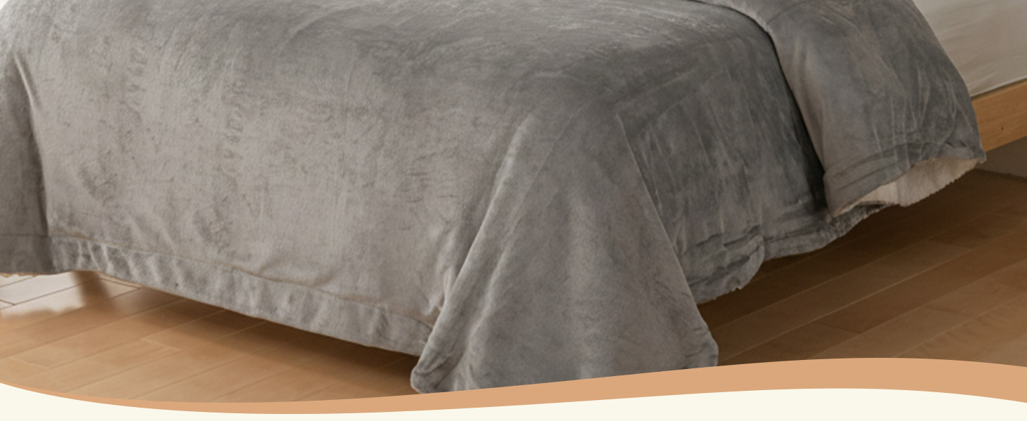 Плед Sherpa для дивана: теплий, м'який, 130x150 см (сірий)