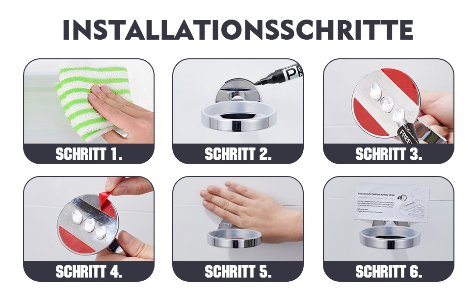 Набір для чищення унітазу GERUIKE з керамічним тримачем (сірий матовий, хром-срібло)